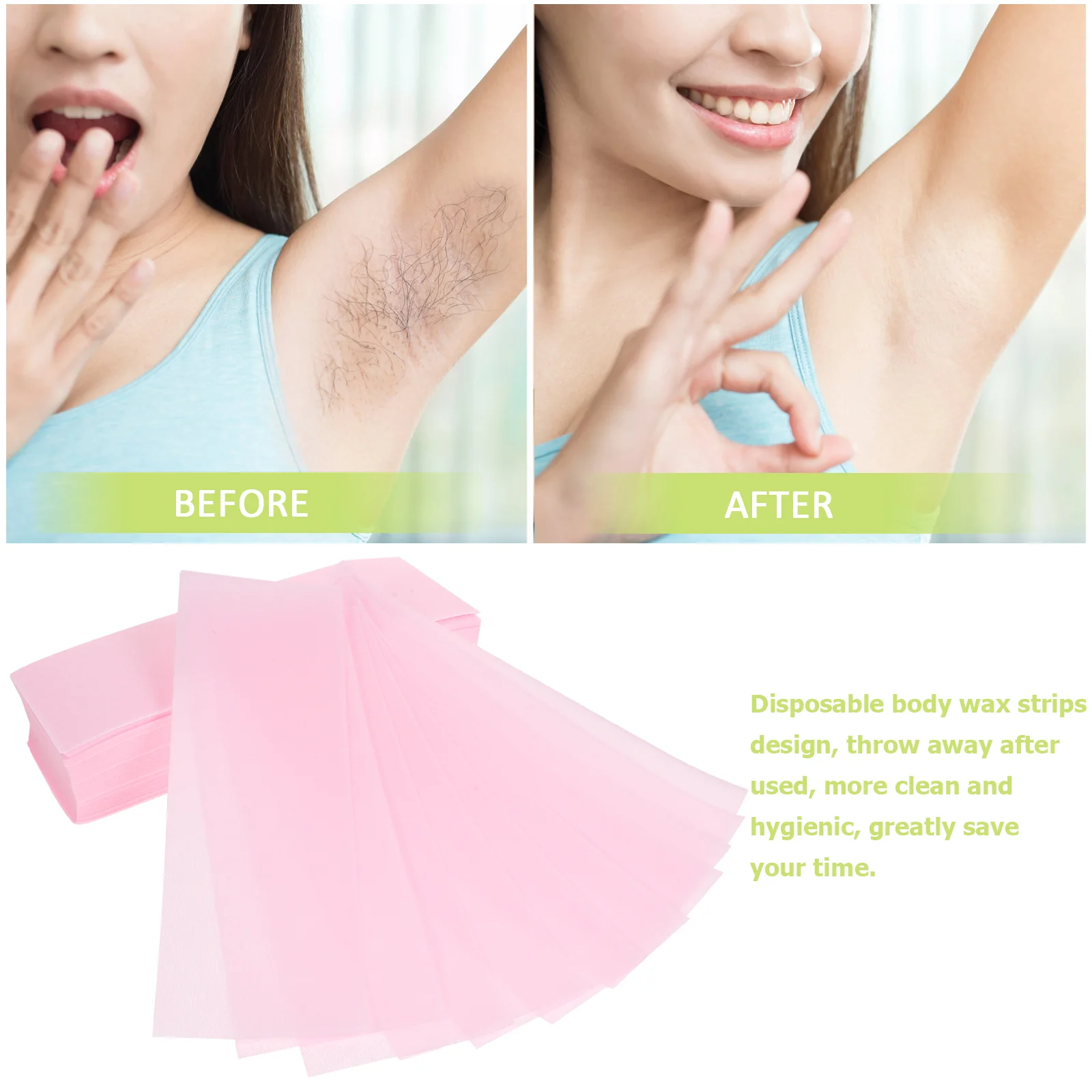 

500 pcs Hair Removal Face Body Legs Non-Woven Disposable Hair Removal Paper for Women Facial Waxing Body Wax for Face