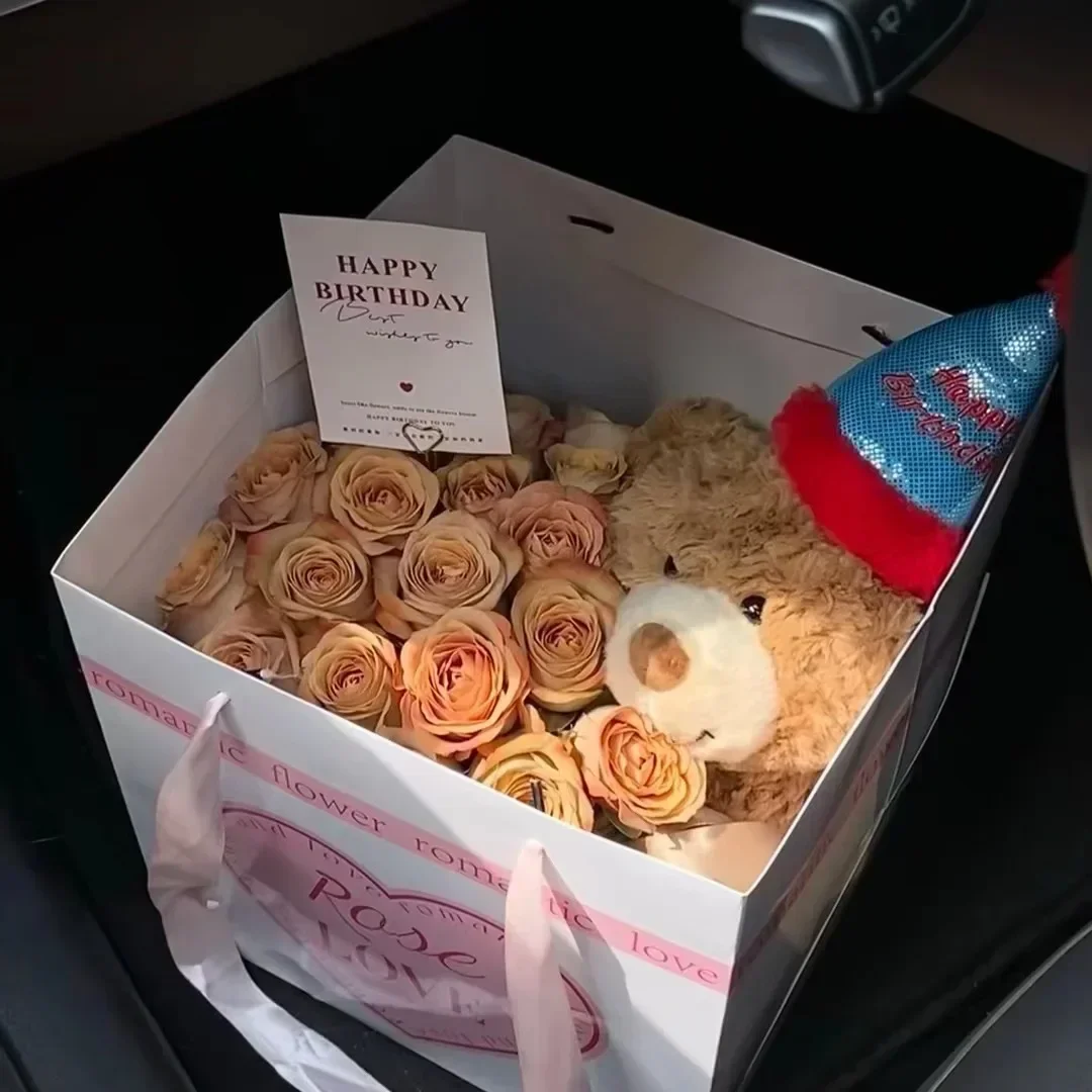 Bambola 1 pz 35 cm caldo nuovo compleanno cappello orsacchiotto regalo carino orsacchiotto peluche regali per ragazza per bambini