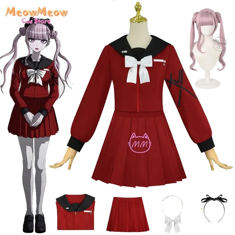 لعبة المائة خط أكاديمية الدفاع الأخير كاكو تسوكومو تأثيري حلي Jk الزي المدرسي شعر مستعار ملابس حريمي هالوين أنيمي كوس