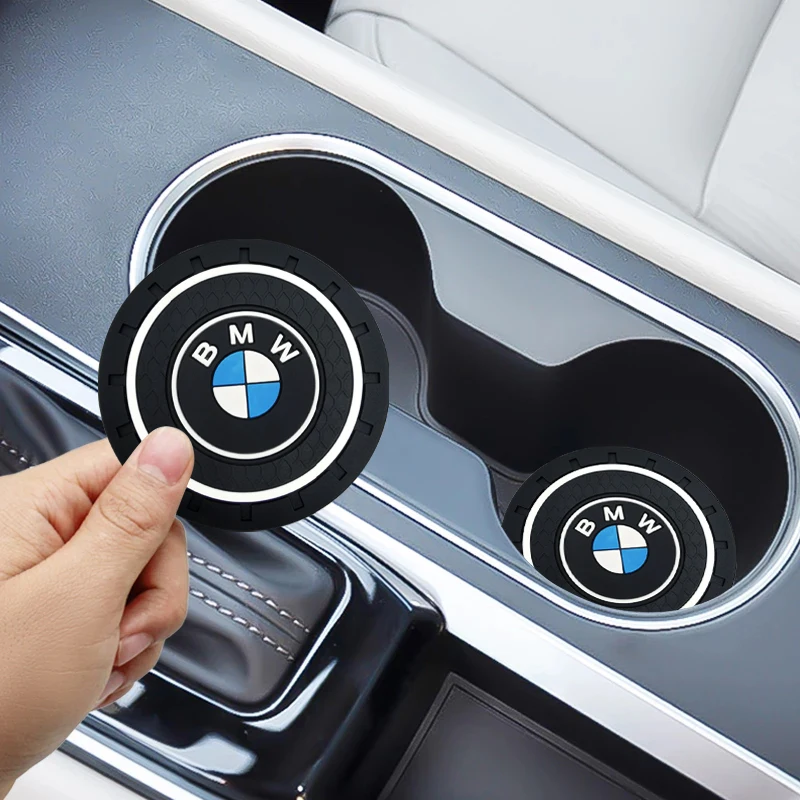 Car Goods Car Anti Slip Coaster Anti-noise Water Cup Pad Cushion For BMW M E34 E36 E60 E90 E46 E39 E70 F10 F20 F30 X5 X6 X1 M3