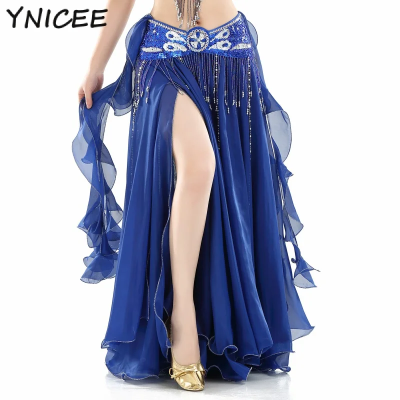 Frauen Bauchtanz Kostüm Frau tanzen Chiffon Rock sexy Zigeuner Spanisch Flamenco orientalische Performance-Kostüme