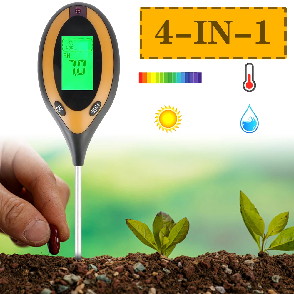 Soil Tool PH and Humidity Tester High Precision Grass Fertility Meter Household Gardening Flower 1PC Nutrient Water Tester