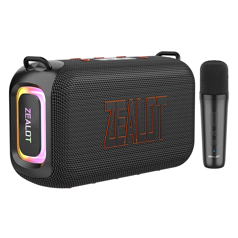 ZEALOT-S85 Karaoke Speaker Party Bluetooth Speaker met 2-weg soundsysteem 60W output ingebouwde/bedrade microfoon voor feestjes