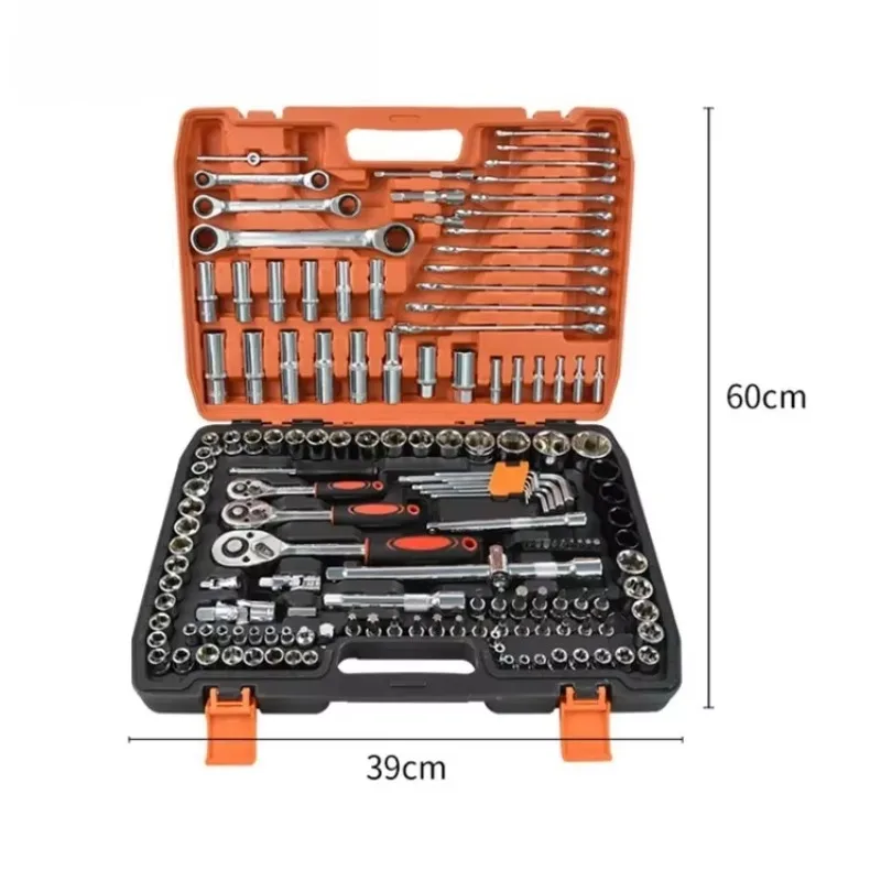 OEM Customized 151pcs Auto Car Repair Set Industrial Grade CR-V Material Wrench Socket Tools Hard Case Minimum Order 1 Set