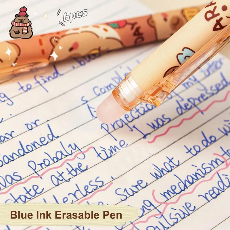 Erasable GEL ปากกาน่ารักสัตว์รูปแบบหมึกปากกา Erasable ชุดเครื่องเขียน 0.5 มม.จุด Journaling อุปกรณ์สําหรับเรียบ