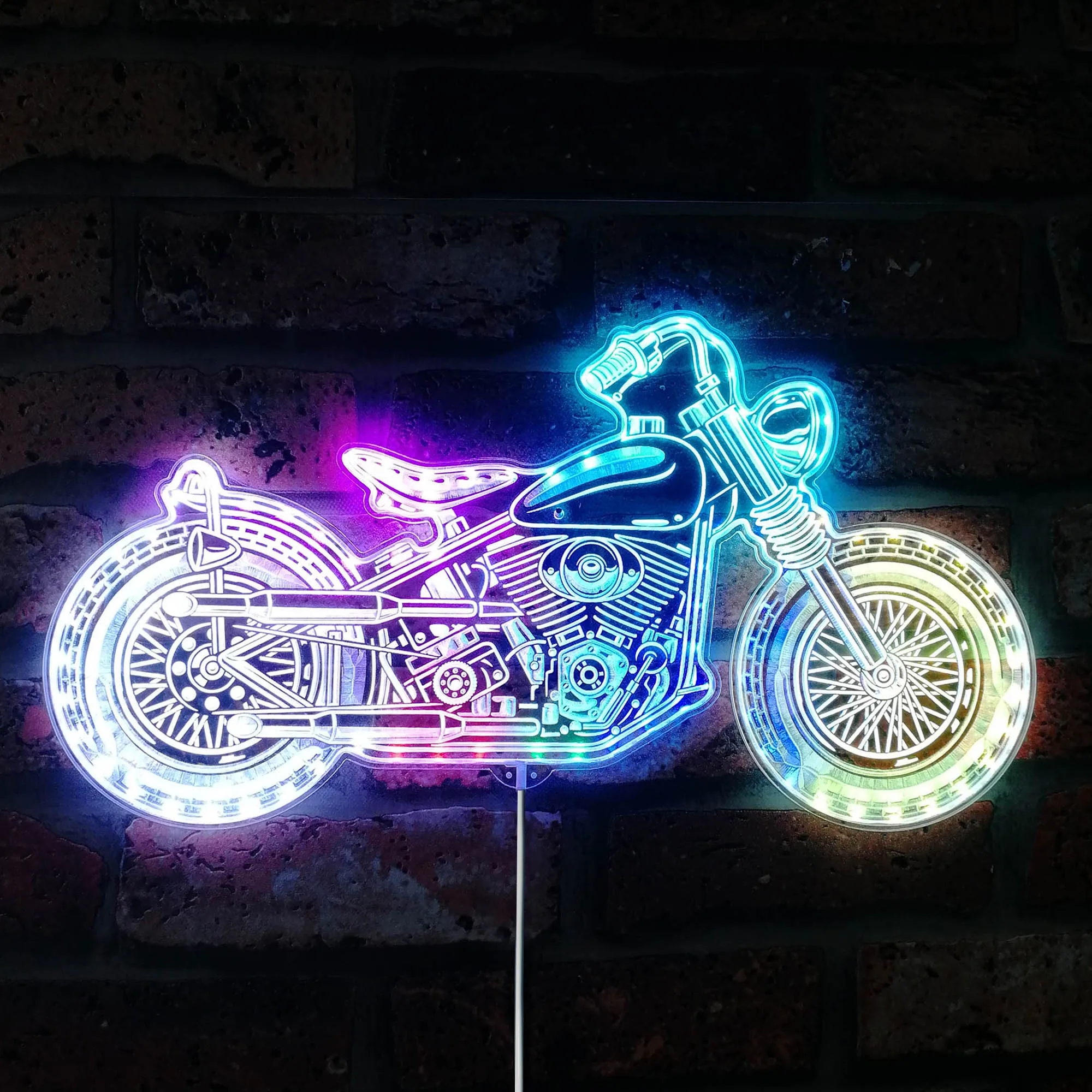 Motorcycle Garage Man Cave  Glam Led Neon Sign st06-fnd-i0060-c