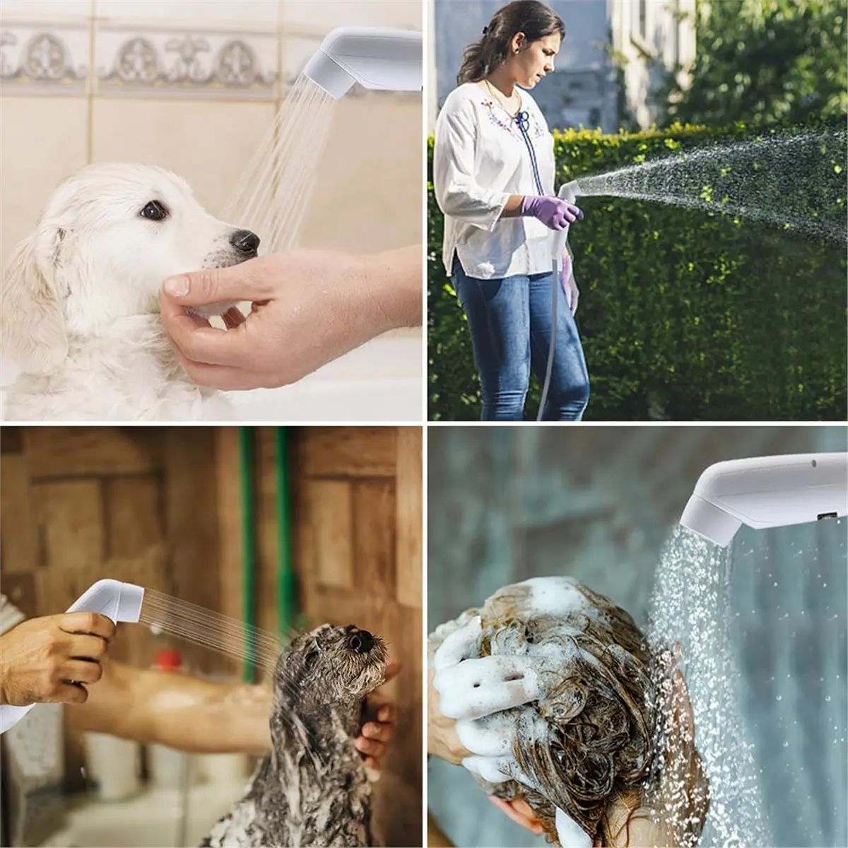 

【frki】 Portable Outdoor Shower,Handheld Electric Shower USB Charging for Outdoor Camping,Beach Bathing,Watering Plants