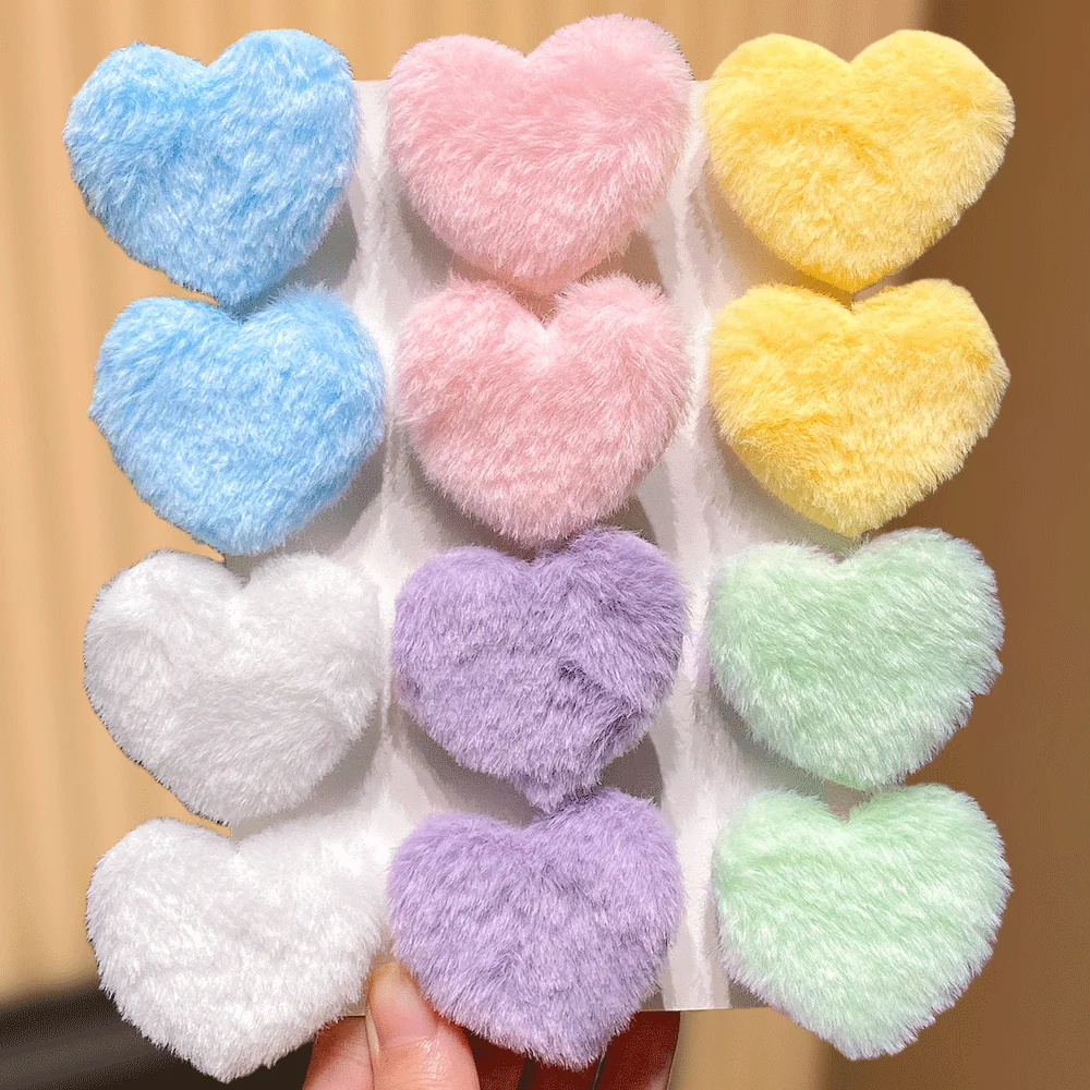 12 قطعة من مشابك الشعر على شكل قلب جميل بألوان متنوعة، إكسسوار لطيف للنساء، هدية مثالية سهلة المطابقة مع أي ملابس #1