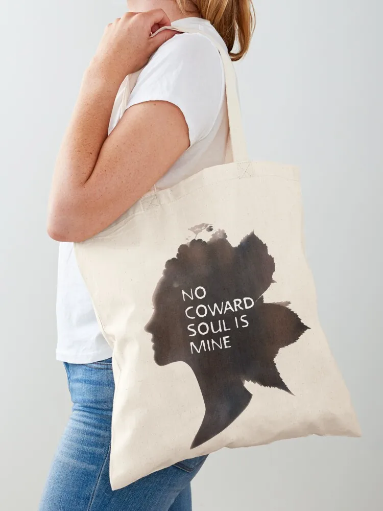 

Emily Bronte 'No coward soul is mine' Tote Bag female bag custom tote bag sacs de shopping Women's