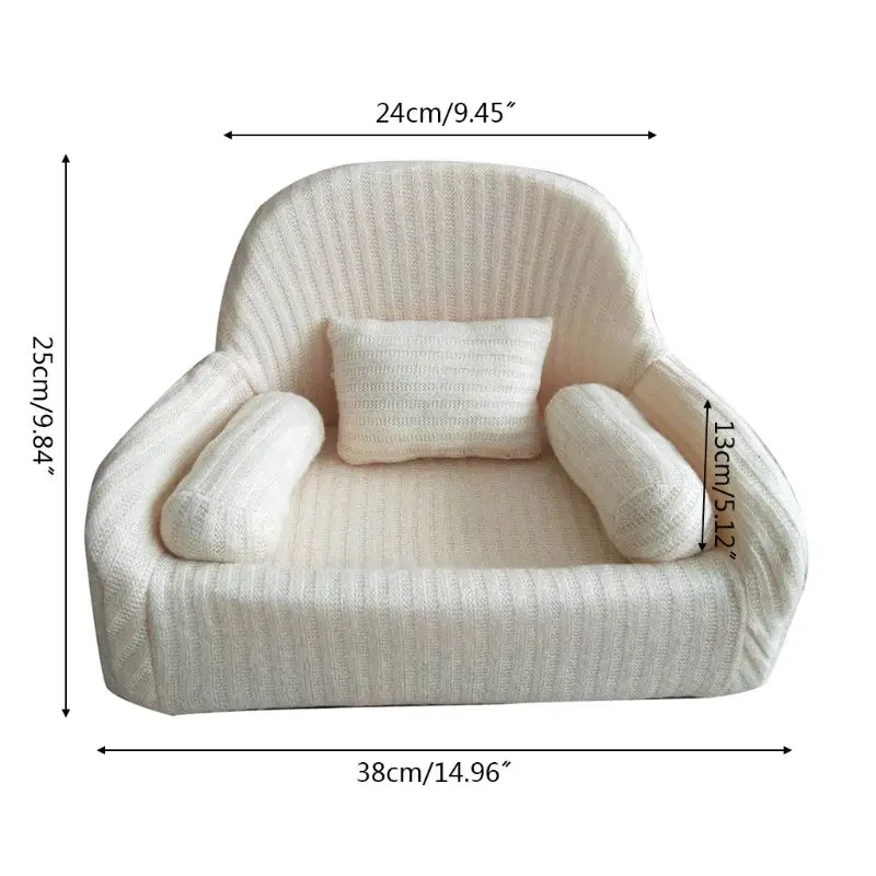 2022 Nieuwe 4 Stks/set Pasgeboren Fotografie Props Baby Poseren Sofa Kussen Set Stoel Decoratie