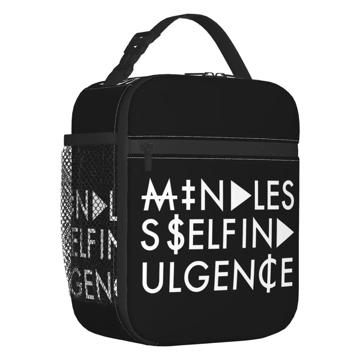 Custom Msi Mindless Hip Hop Punk Rock Self Indulgence Lunch Bag Men Women Cooler Thermal Insulated Lunch Boxes for Adult Office