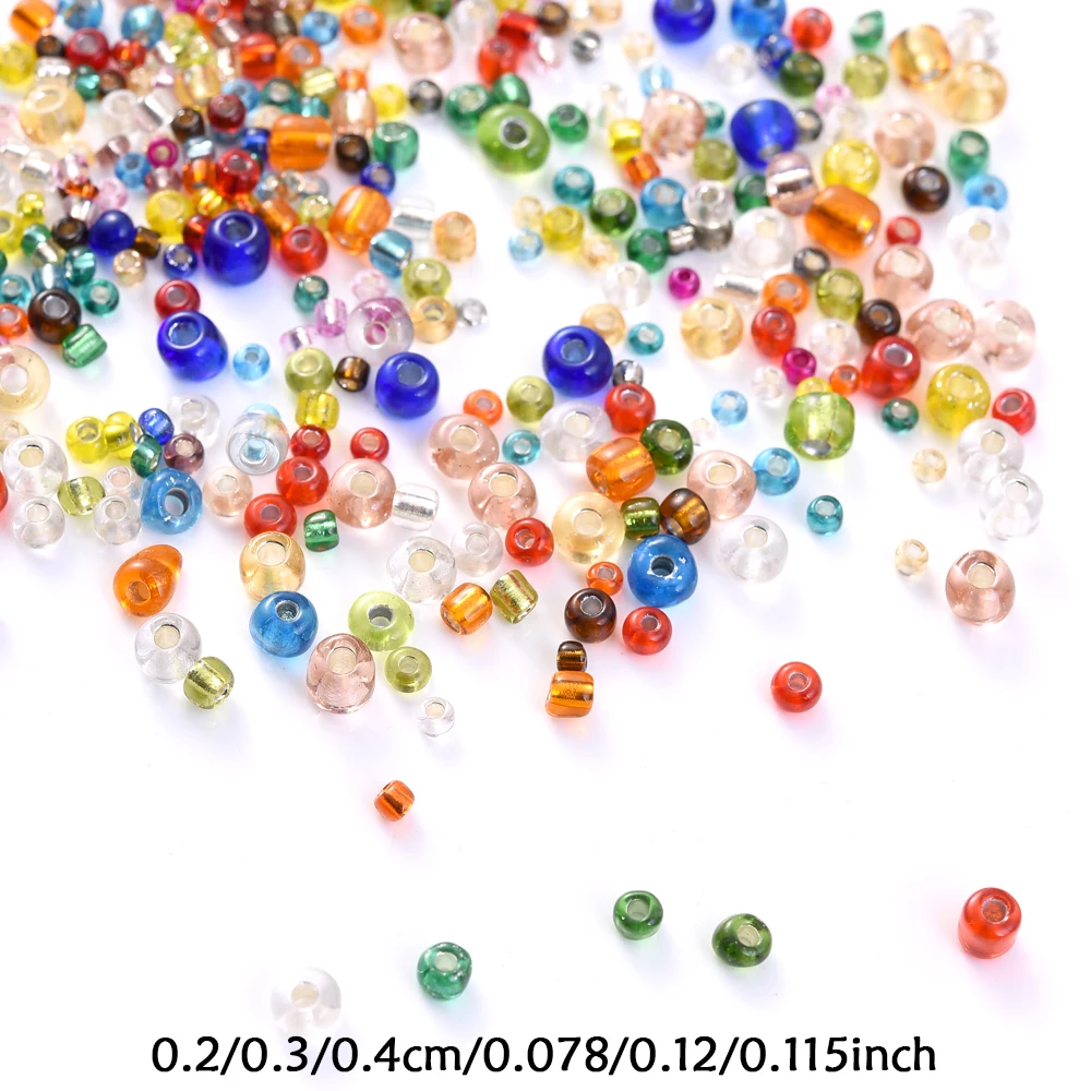 1000/500/200Pcs 4/3/2mm Glass Transparent Seed Bead Spacing Beads For Hand-Beading Diy Jewelry Accessories Bracelet Necklace 썸네일 5