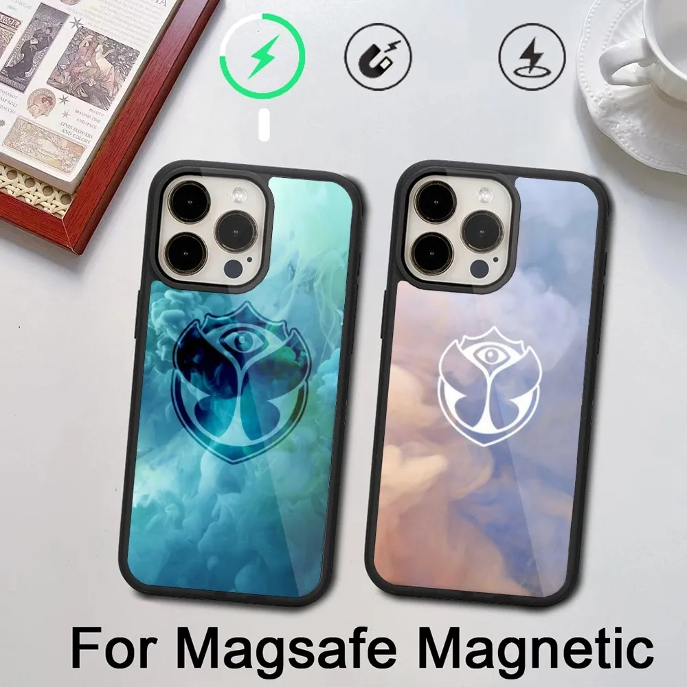 Music Festival T-TOMORROWLAND  Phone Case For iPhone 14 13 12 11 15 Pro Max Plus Magsafe Magnetic Cover