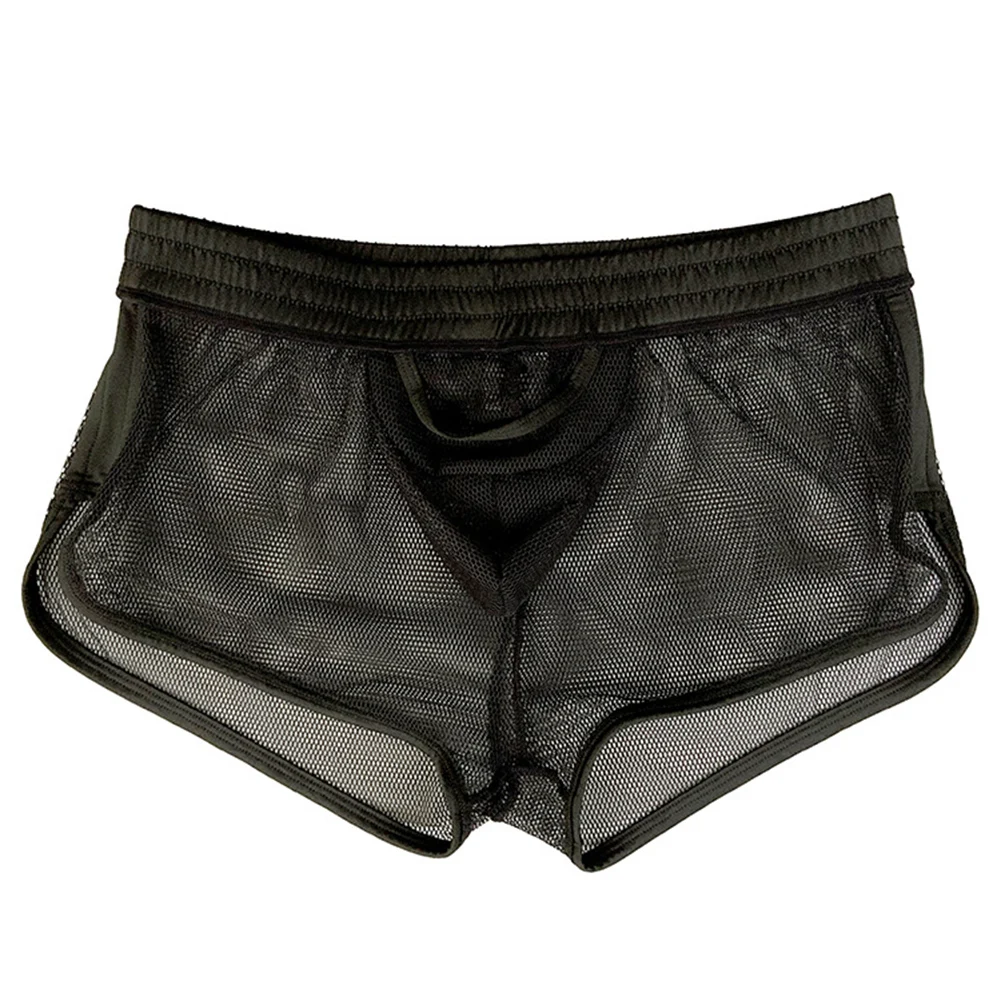 Gay Men Boxer Briefs Sissy Sex Sleep Bottoms Daily Knickers Male Shorts Sissy Underpants Breathable Underwear Quick Dry Trunks