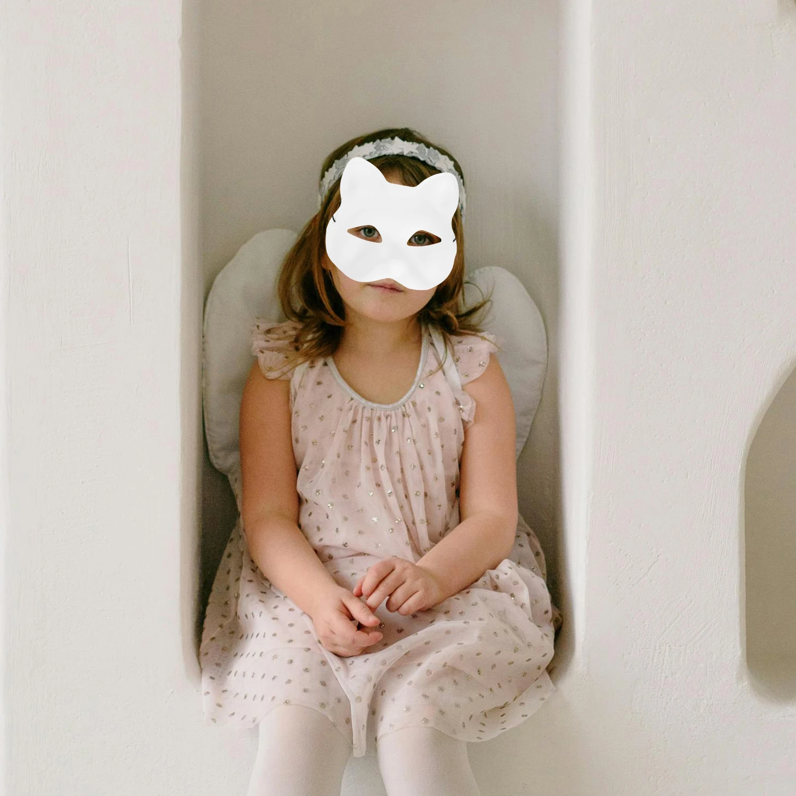 

Cat Mask DIY Set Blank Plastic Masks For Cosplay Party to Decorate Decoration Craft