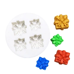 Christmas Present Box Silicone Mold Sugarcraft Cupcake Baking Mold Chocolate Fondant Cake Decorating Tools