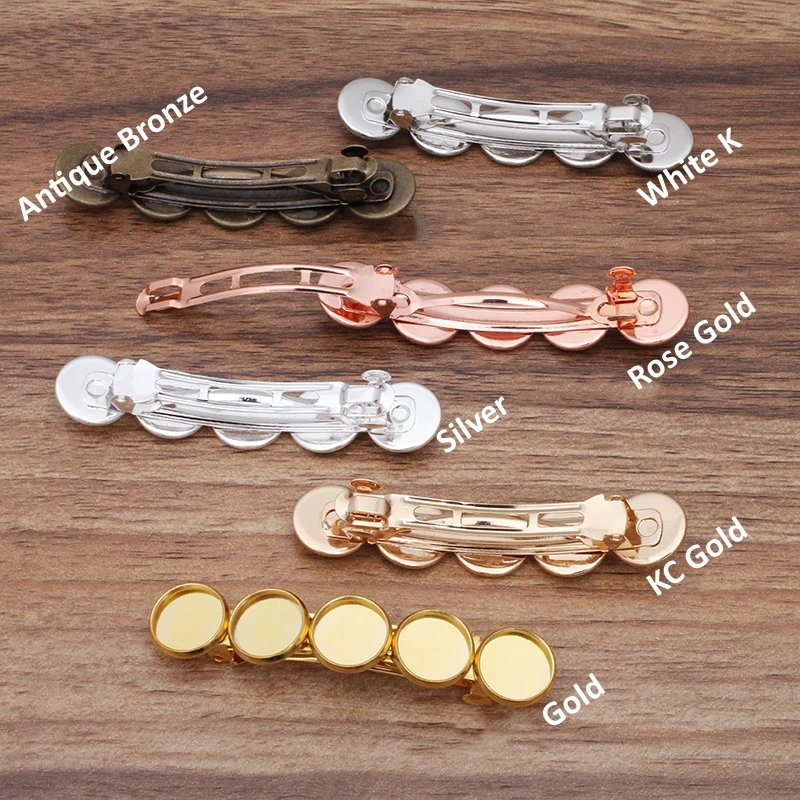 BoYuTe (10 Pieces/Lot) Metal Brass Blank Hair Clip Base Diy Jewelry Making Accessories