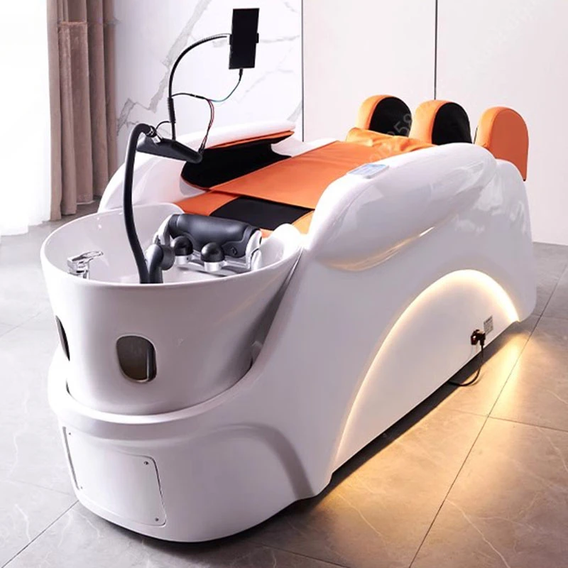 

Chair Beauty Bac Shampooing Coiffeur a Domicile Hair Spa Machine Salon Styling Chairs Bed Washing Interior Headspa Wash Barber