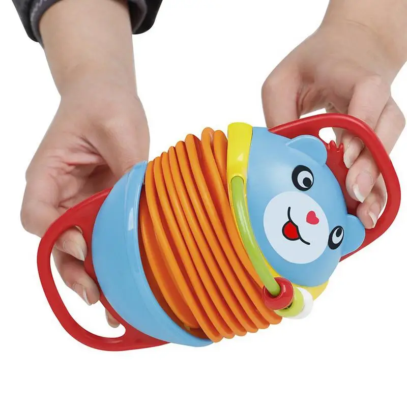 Toy Accordion Adorable Bear Accordion Musical Instrument Cartoon Hand Grip Toy Early Development Toy for Boys Girls Musical