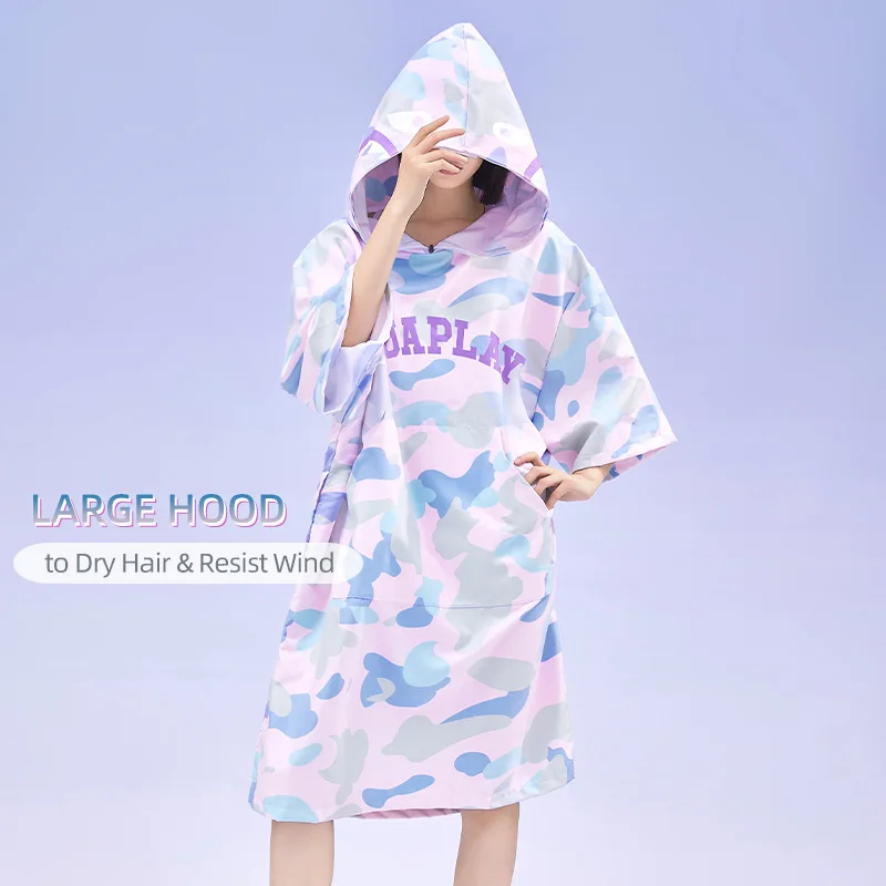 AquaPlay Surf Poncho Beach Quick Drying Blanket Swim Towel Hoodie Wetsuit Cloak Swimming Surfing Fashion Style