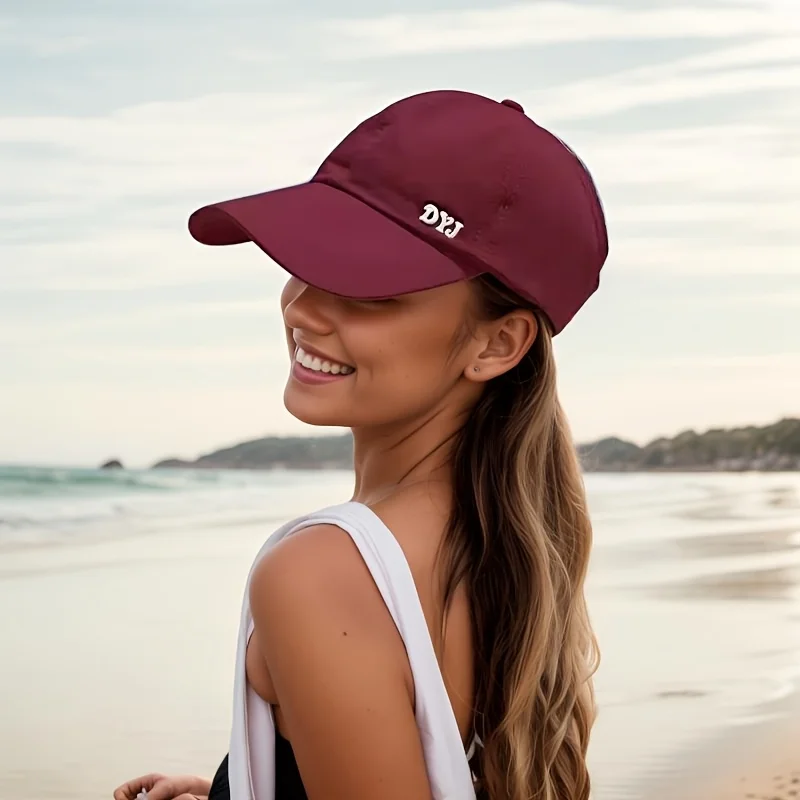 1 Stück verstellbare Baseballkappe für Damen – atmungsaktiv, Sonnenhut für hohe Pferdeschwänze, bequemer modischer Sonnenhut, geeignet für Outdoor-Sportarten – Detail 13