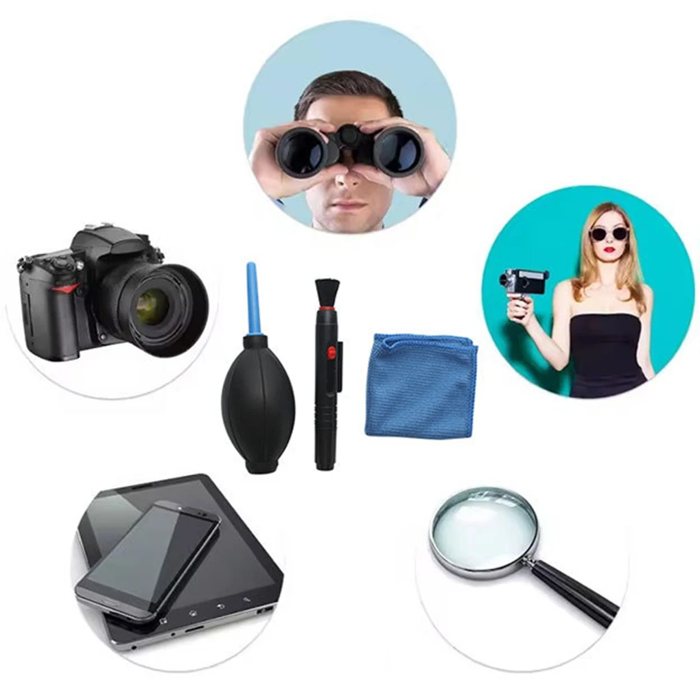 Kit de limpieza de cámara 3 en 1, herramienta profesional de limpieza de lente de cámara Digital DSLR para Sony, Fujifilm y Nikon