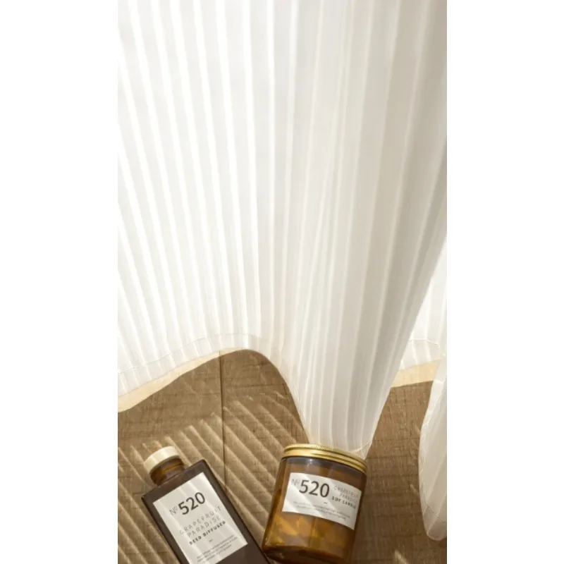 New Fantasy Curtain Light and Shadow Vertical Venetian Striped Gauze Curtain Living Room Bedroom Balcony Curtain