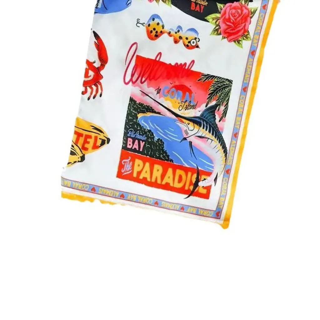 

Женский комплект рубашки с тропическим принтом, круизный наряд, модный костюм на берегу моря, ансамбль