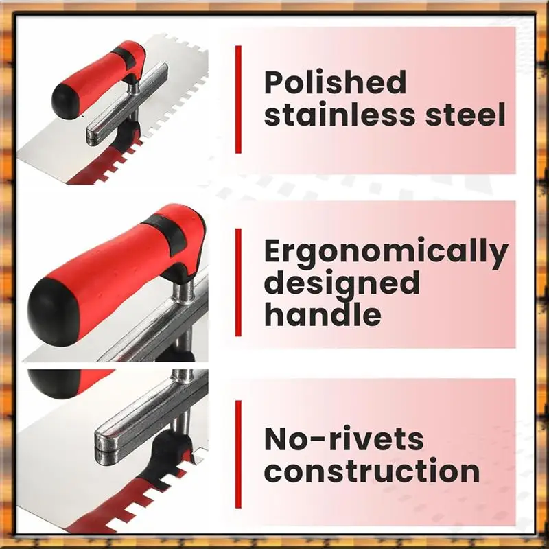 A78K新型タイルツールセット、スクエアこて1本、ゴム製グラウトフロート1本、グラウトスポンジ2本、壁床タイル張り、グラウト注入用