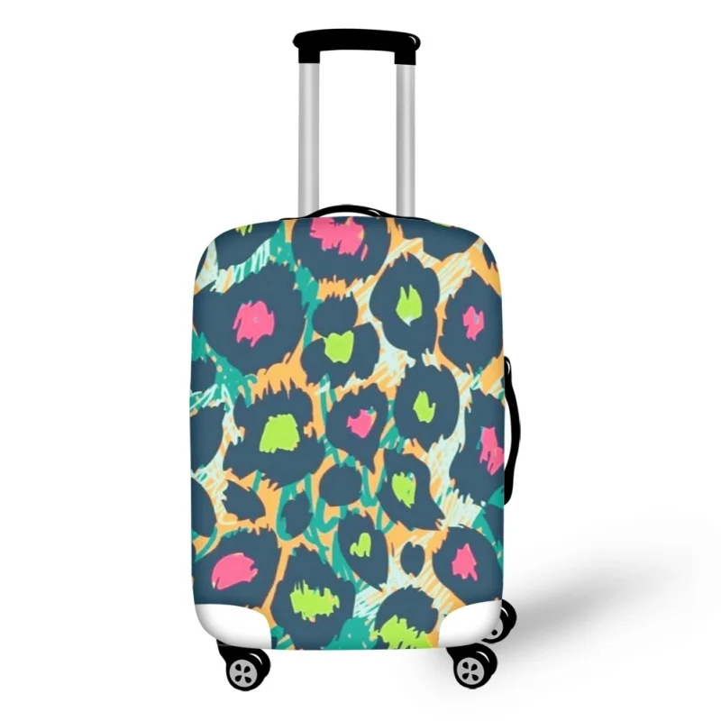 Leopard Skin Design Removeable Luggage Cover Suitcase Covers for 18 To 32 Inch Baggage Cases Travel Accessories Elastic Trolley