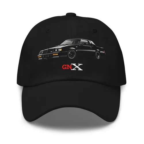 Black 1987 GNX Dad Hat – Turbocharged Muscle Car Cap for Grand National Fans