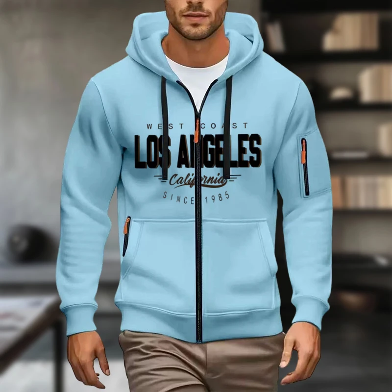 Autumn Men Harajuku Winter New Hooded Sweatshirt Men's Hooded Zipper Sportswear Women