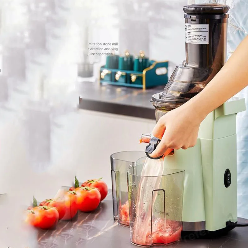 Commercial Large Caliber Juicer Low-speed Juicer Multifunctional Fruit Vegetable Screw Slow    Household Electric Juicer