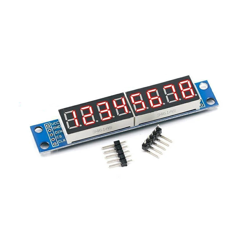 Módulo de Control de pantalla de tubo Digital MAX7219 de 8 bits, compatible con Control de puerto Io en cascada, Serie de 8 bits, 1 unidad