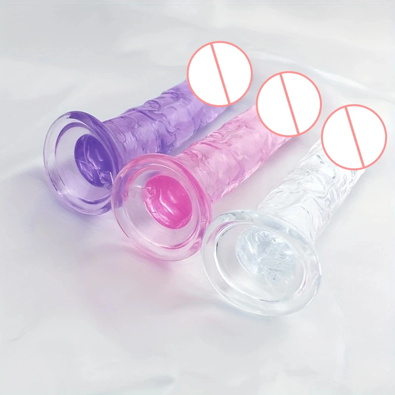 1PC Manual Realistic Soft Dildo Adult Sex Toys Suction Cup for Women