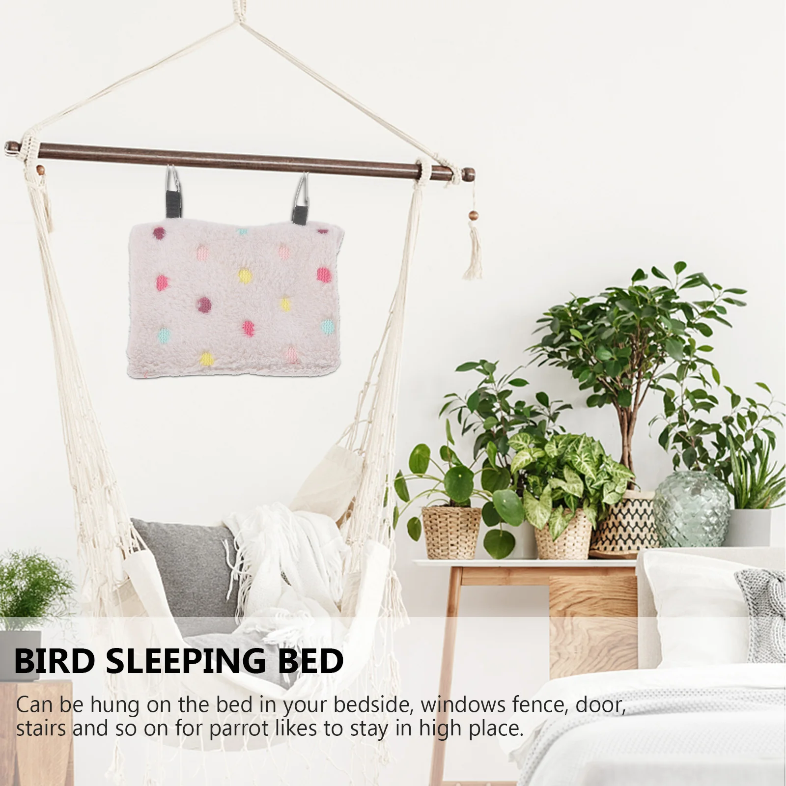 

Flannel Parrot Nest Bird House Hammock Bed for Small Birds Cage Accessories Comfortable Sleeping Place Pet Supplies Warm Cozy