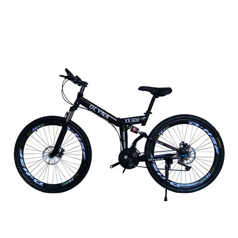 

Folding 24-inch Unisex Variable Speed Mountain Bike, Ultra-Light Off-Road Racing Bicycle for Adults & Students