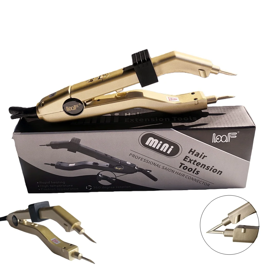 

2026 New arrival JR609C Quality Gold tip Heat Hair Connector Temperature Controllable Heat Iron Hair Extension Tools Kit
