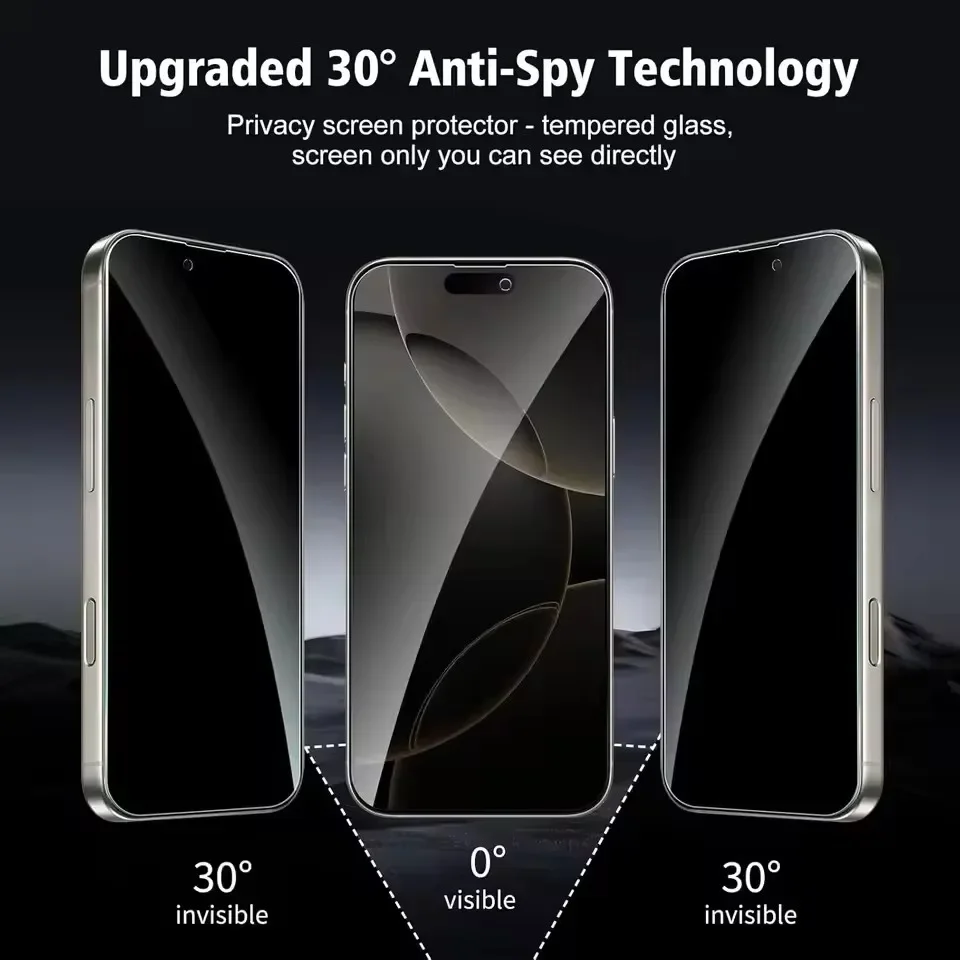 2 sztuki ochraniaczy ekranu do iPhone'a 15 13 12 11 14 16 Pro Max Mini Anti-spy Glass do iPhone'a XS X XR SE 7 8 14 15 16 Plus