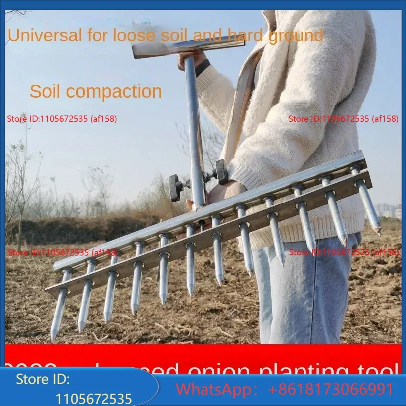 Onion Planting Seeds Green Chinese  Fork Automatic Punching Tool  Planting Vegetables Puncher Seedling Planting
