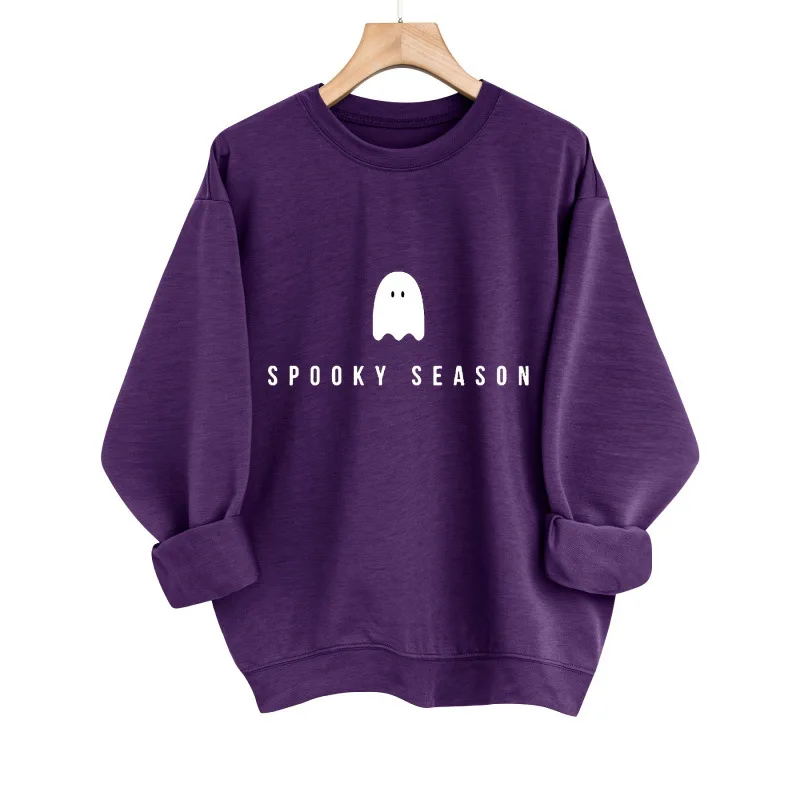 

Худи с принтом на Хэллоуин, женская модная толстовка из хлопка, удобная повседневная уличная одежда