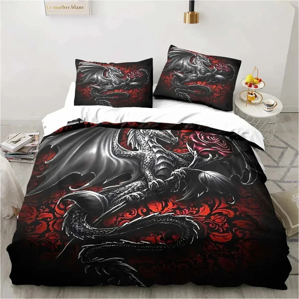 

3D Print Dragon Magic World Comfortable Duvet Quilt Cover Pillowcase Bedding Set Children Bedroom Decoration Home Textile
