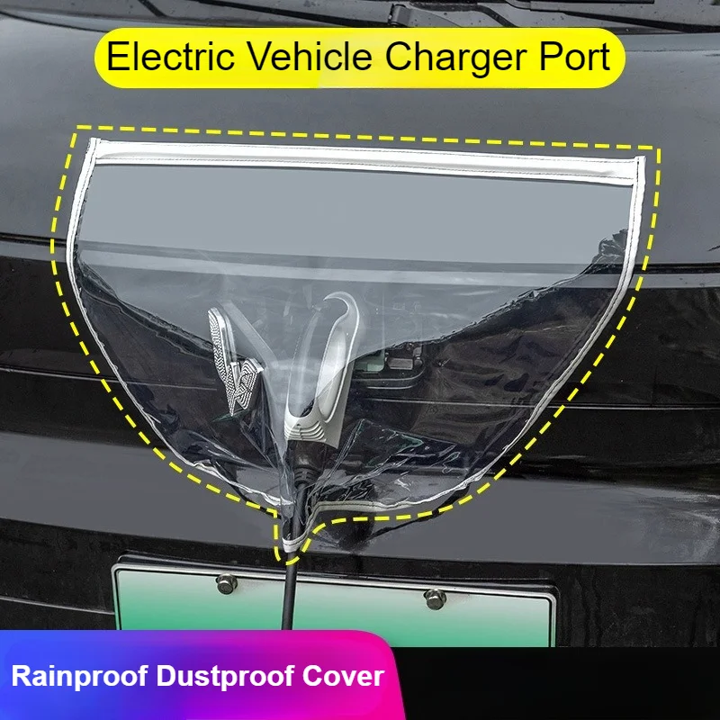 

Electric Vehicle Charger Port Rainproof Dustproof Cover Outdoor Protection Covers for Tesla Model 3 Y Sedan SUV Car Accessories