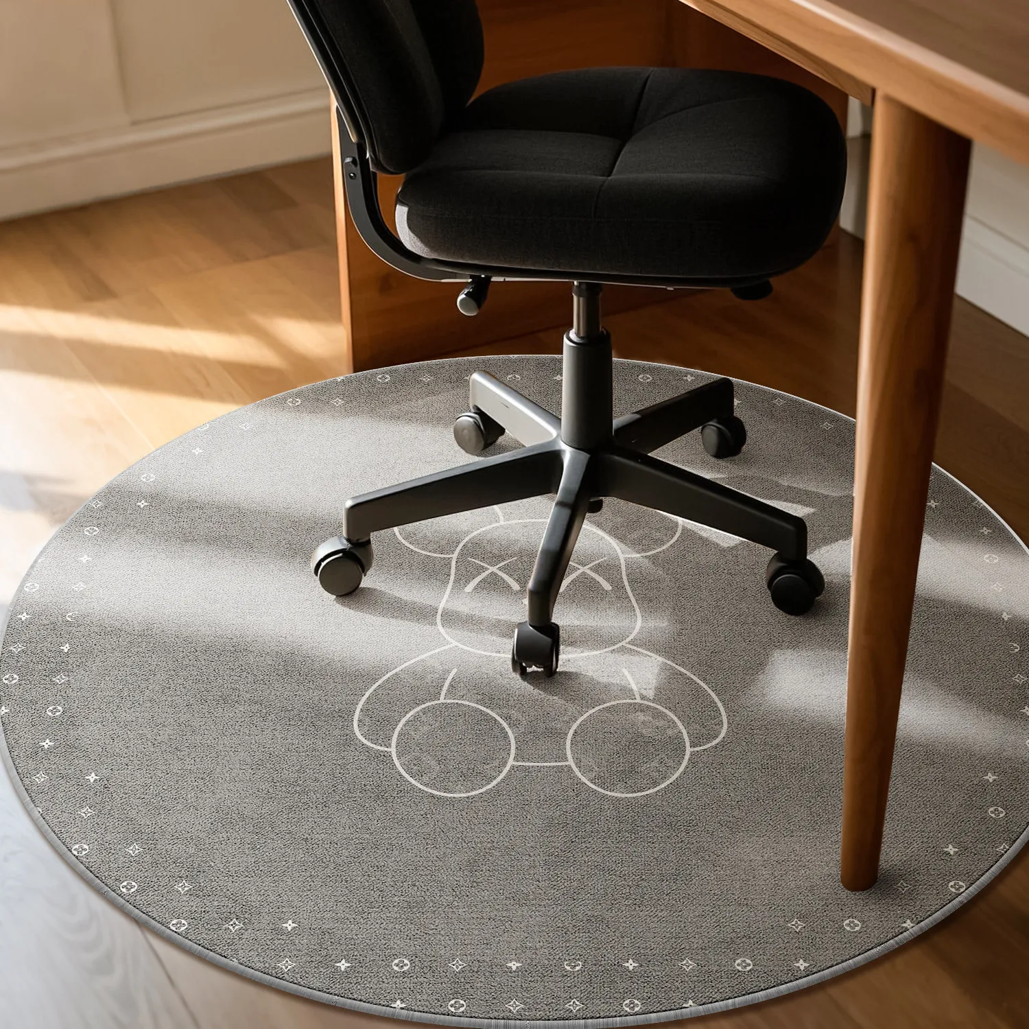 VIKAMA 2026 New Floor Mat - Round Sofa And Study Chair Swivel Chair - Floor Noise-Reducing Protective Rug Home Decoration