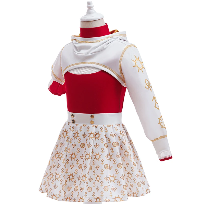 مجموعة فتاة مكونة من 4 قطع من أزياء زومبي كوليدج 4 أزياء تنكرية لحفلات أعياد الميلاد ومرحلة الأداء أزياء الهالوين كرنفال للأطفال