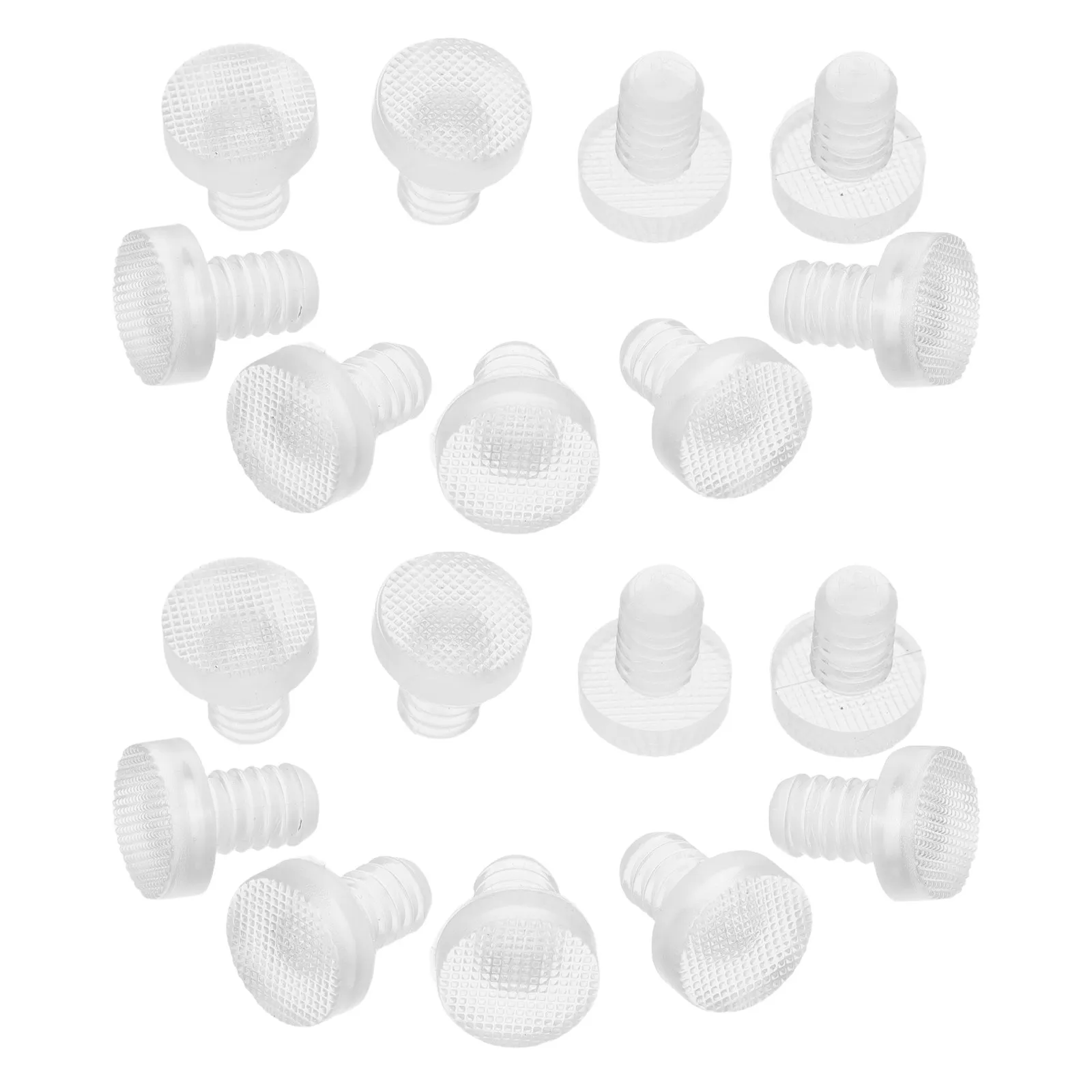 40Pcs Transparent Rubber Cabinet Stoppers Silent Non Slip Furniture Pads Stem Glass Table Bumpers Anti Scratch Glass Top Spacers
