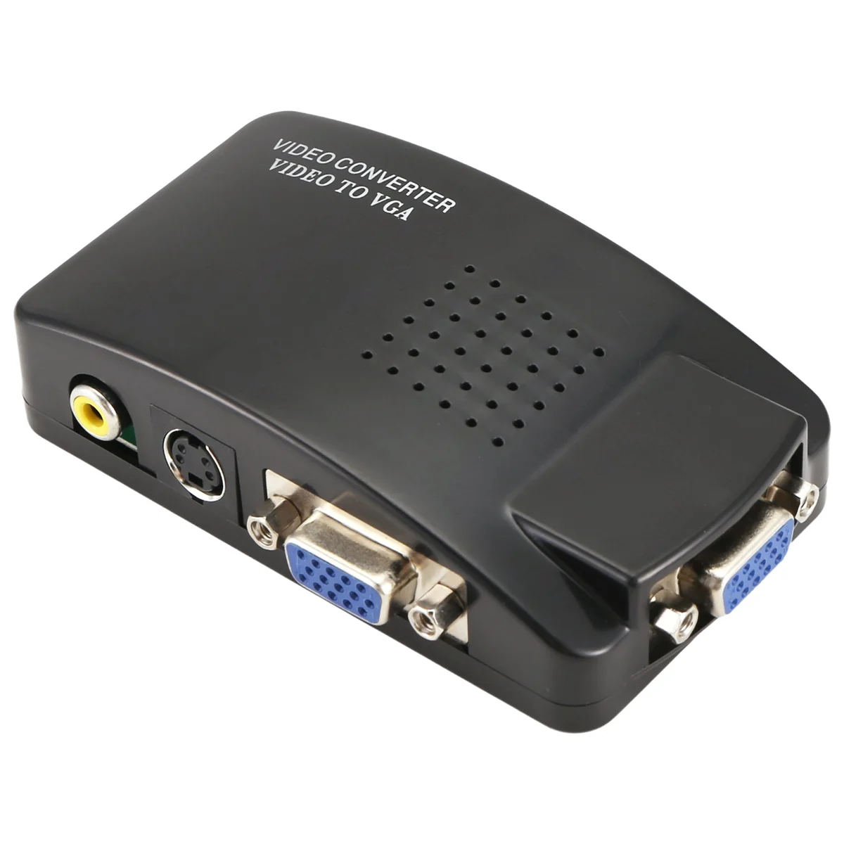 M22KAV to VGA Adapter RCA VGA Converter PC RCA Composite S-Video AV Input to PC VGA LCD Output Converter Switch Box