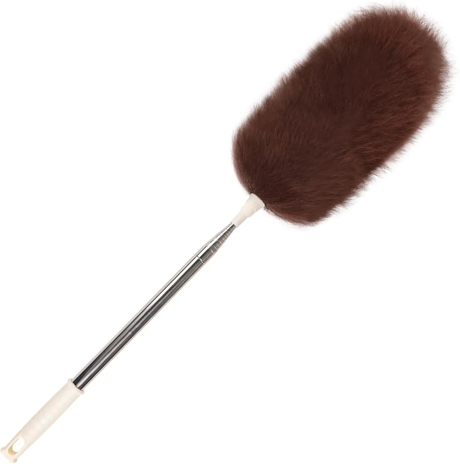 

Extendable Lambswool Duster StainlSteel Handle 133' Removable Feather Duster for Cleaning Ceiling