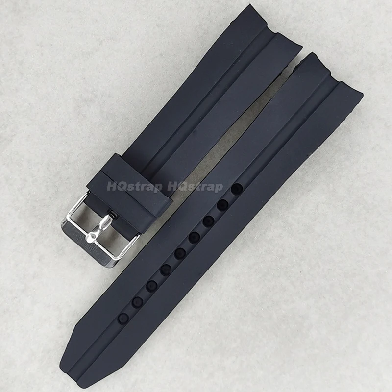 منحني نهاية سيليكون حزام 22 مللي متر 24 مللي متر 26 مللي متر حزام (استيك) ساعة الغوص لينة المطاط سوار معصمه مقاوم للماء العالمي استبدال حزام