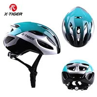 X-TIGER casco de bicicleta hombre mujer transpirable ultraligero de una sola pieza moldeado cascos a prueba de golpes ajustable MTB cascos de Ciclismo de Carretera
